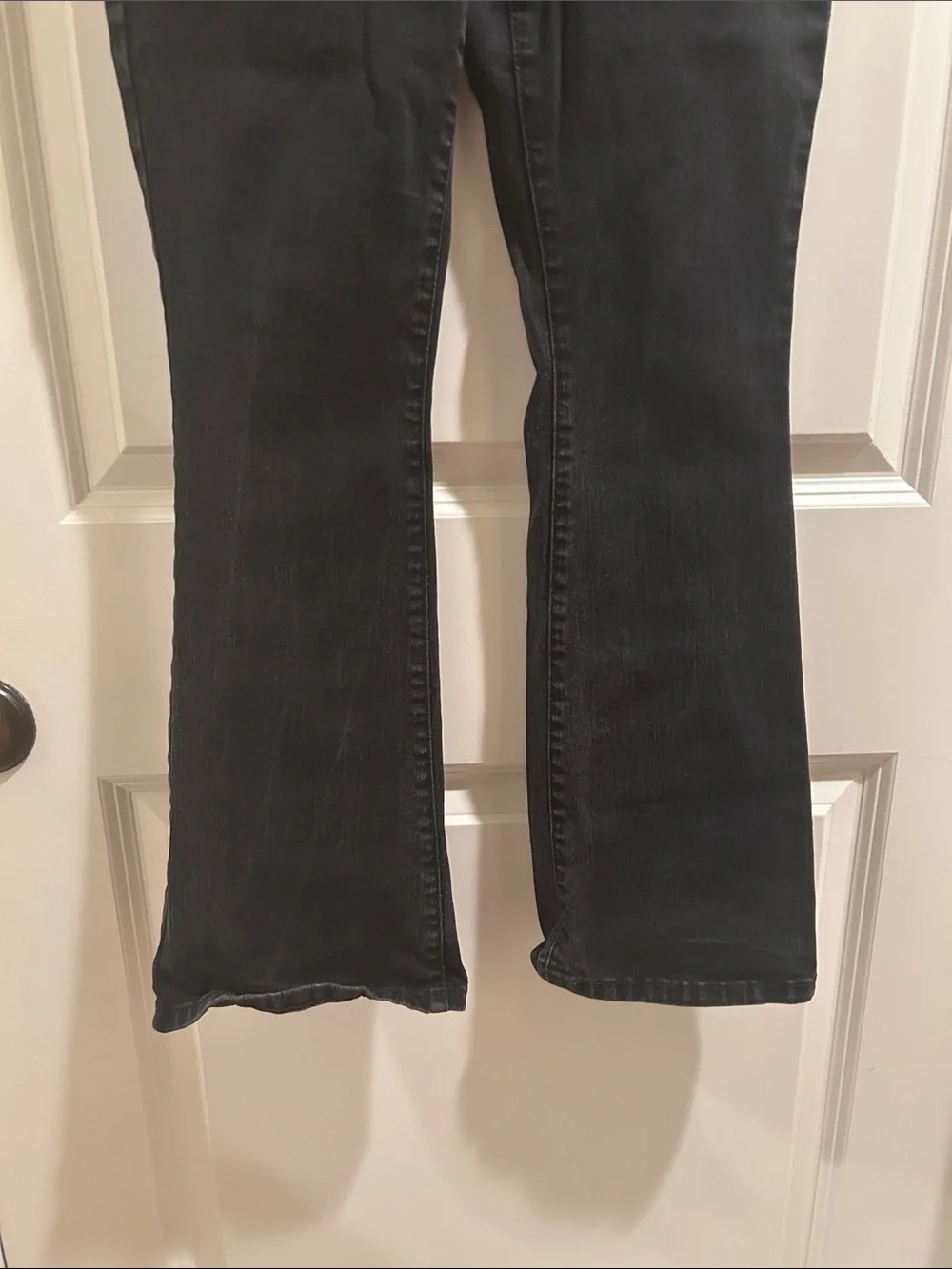 Banana Republic Black Wash Slim Flare Denim Jeans w/ stretch size 24/00 petite